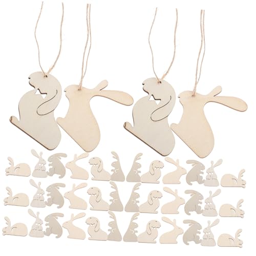 Housoutil 25 Stück Teiliges DIY Holzanhänger Ostern Unbehandelte Holzscheiben mit Hasen Motiven Kleine Holzchips zum Basteln von Osterdekorationen Holzornamente für Bastelset Housoutil 25 Stück Teiliges DIY Holzanhänger Ostern Unbehandelte Holzscheiben mit Hasen Motiven Kleine Holzchips zum Basteln von Osterdekorationen Holzornamente für Bastelset von Housoutil