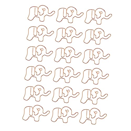 Housoutil 25Stücke Tierform Büroklammern aus Metall Niedliche Elefant Design Papier Clips für Notizen Dekoration für Büro und Schule von Housoutil
