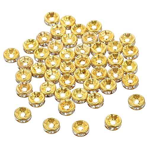 Housoutil 250 Stück Schmuckzubehör Perlen Abstandsperlen Für Diy Schmuck Spacer Charms Perlen Für Die Herstellung Von Armbändern Farbige Perlen Perlen Für Schmuckhersteller Golden Glas von Housoutil