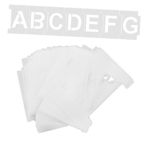 Housoutil 26 Stück Alphabet Drawing Stencils Teiliges Wiederverwendbare Buchstabenschablonen für Diy Malerei Basteln Wanddekoration und Projekte von Housoutil
