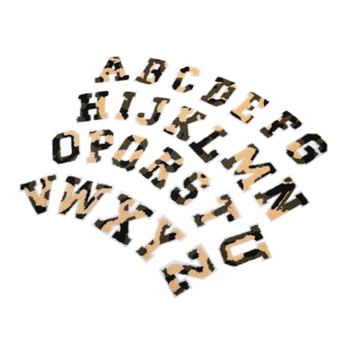 Housoutil 26 Stück Buchstaben-Patch gestickte Aufnäher Alphabet Patches zum Aufnähen Brief groß wohnungsdeko ironing Flicken für Kleidung Flickenbuchstaben aufbügeln Handtuchstickerei von Housoutil