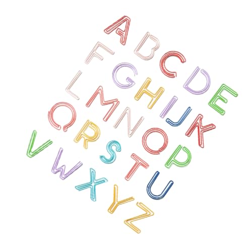 Housoutil 26 Stück Buntes Alphabet -Lesezeichen Papierklammern kleine Heftklammern Kunststoff-Papierverschlüsse Heftklammern klein Lesezeichen aus Papier Büroklammern Plastik Housoutil 26 Stück Buntes Alphabet -Lesezeichen Papierklammern kleine Heftklammern Kunststoff-Papierverschlüsse Heftklammern klein Lesezeichen aus Papier Büroklammern Plastik von Housoutil