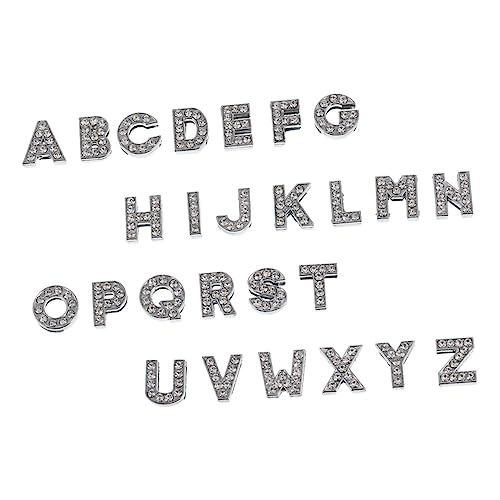Housoutil 26 Stück Diy Buchstaben Anhänger für Schmuck Armbänder und Charms für Kreative Designs Langlebig und Glänzend für Individuelles Handwerk von Housoutil