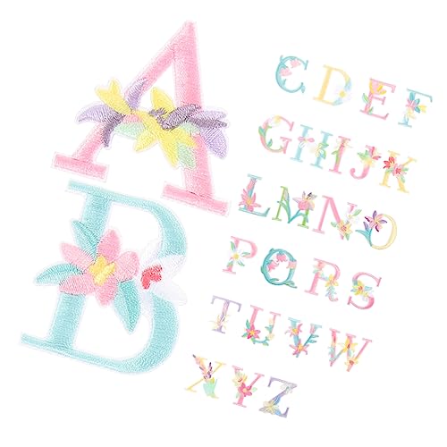 Housoutil 26 Stück Teiliges Buchstaben Aufnäher zum Aufbügeln Kreative Gestickte Patches für Kleidung Taschen Hüte Diy Projekte zum Verzieren und Reparieren von Housoutil