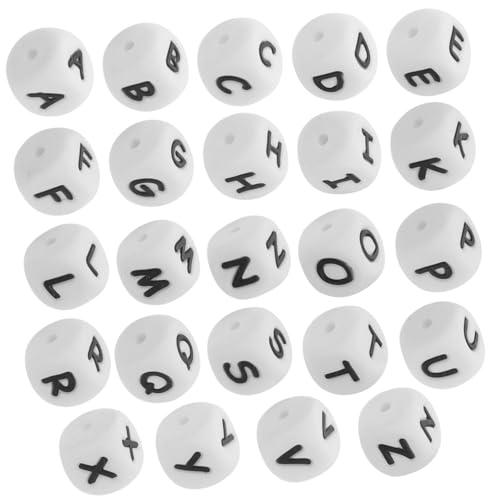 Housoutil 26 Stück Teiliges Silikon Buchstabenperlen Multifunktionale Dekorative Alphabet Perlen für DIY Schmuckherstellung Bunte Kleine Perlen zum Basteln von Armbändern und Halsketten Housoutil 26 Stück Teiliges Silikon Buchstabenperlen Multifunktionale Dekorative Alphabet Perlen für DIY Schmuckherstellung Bunte Kleine Perlen zum Basteln von Armbändern und Halsketten von Housoutil
