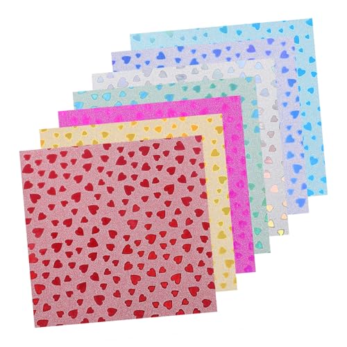 Housoutil 28 Stück Origami -papierschnitt Dekorativ Funkelnd Origami-papiermasse Farbiges Kartonpapier Strukturiertes Bastelpapier Quadratisches Faltpapier Kami-papier Glitzerpapier von Housoutil