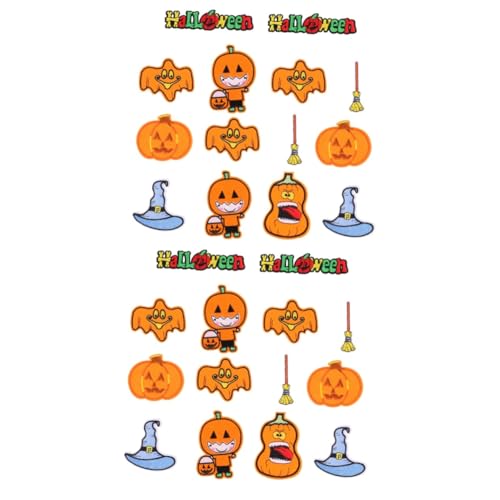 Housoutil 28 Stück Teiliges Kürbis Patch für Halloween Aufbügelbare Applikationen Hochwertigem für Shirts Jeans Taschen und Mehr zur Verschönerung und Reparatur von Kleidung von Housoutil