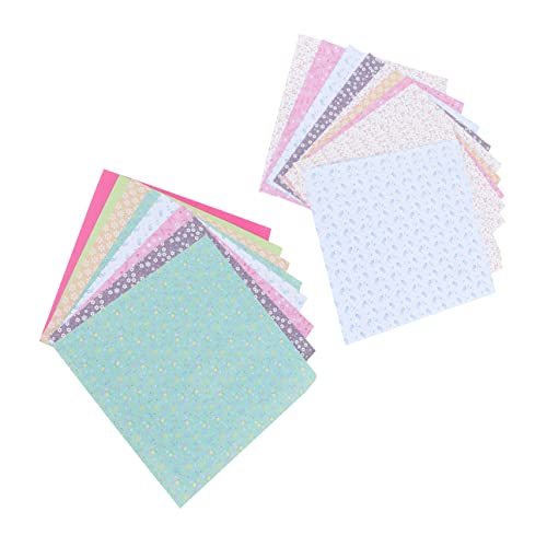 Housoutil 2Packungen Pack Origami Papier Einseitig Bedrucktes Bastelpapier Bunten Blumenmustern Faltpapier für DIY Kunstprojekte und Bastelarbeiten von Housoutil