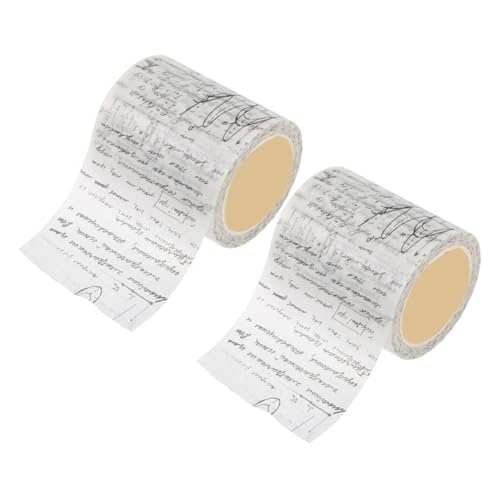 Housoutil 2Rollen Dekoratives Washi Tape Retro Gothic Design Ästhetisches Klebeband für Scrapbooking DIY Projekte und Geschenkverpackungen Hinterlässt Rückstände von Housoutil