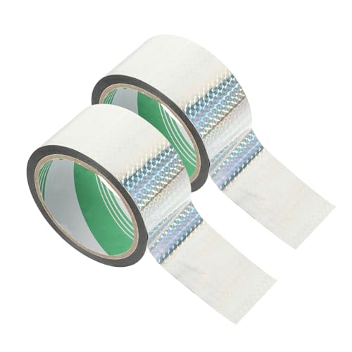 Housoutil 2Rollen Prismaband Geschenkverpackung Reflektierendes Klebeband für DIY Dekoration Vielseitig Einsetzbar für Bastelprojekte und Geschenkverpackungen von Housoutil