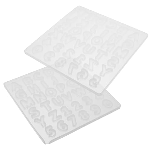 Housoutil 2Stücke Alphabet Silikonform DIY Schmuckherstellungsform für Anhänger Flexible Epoxidharz Gießform für Bastelprojekte zum Gestalten von Individuellen von Housoutil