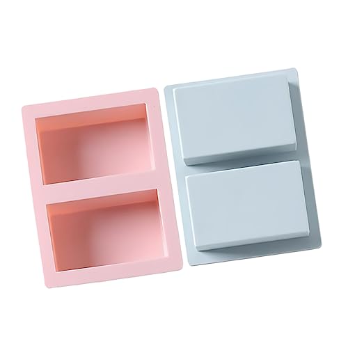 Housoutil 2Stücke DIY Seifenform Quadratische Seifenform Lebensmittelechtem Material Seifenherstellung Kuchen Und Schokoladenformen Blau von Housoutil