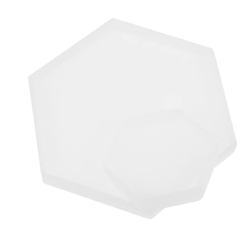 Housoutil 2Stücke Silikon Untersetzerform DIY Hexagon Gießformen für Kaffeetassenmatten und Langlebig für Bastelprojekte mit Silikon Leicht von Housoutil