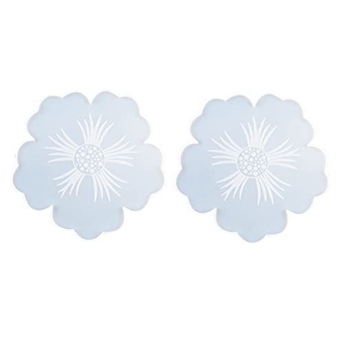 Housoutil 2Stücke Silikonform für DIY Epoxidharz Untersetzer Blumenform Langlebig Antihaftbeschichtet Leicht zu Reinigen für Bastelprojekte von Housoutil