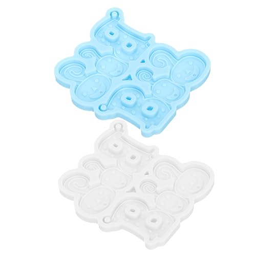 Housoutil 2Stücke Silikonformen Für Halloween Anhänger DIY Schmuck Gießformen Für Ohrhänger Dekoration Weiße Und Blaue Silikonmoulds von Housoutil