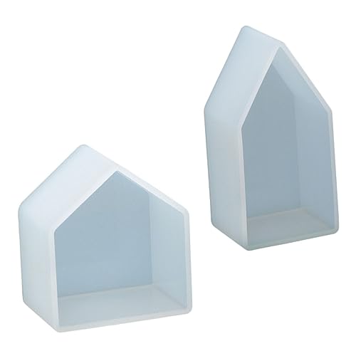 Housoutil 2Stücke Silikonformen für DIY Epoxidharz Dekorative Hausformen für Bastelprojekte für Gießen von Kunstwerken und Handwerk mit Kindern von Housoutil