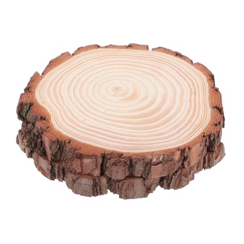 Housoutil 2Stücke Unbehandelte Holzscheiben mit Rinde Natürliche Runde Holzscheiben für DIY Projekte Tischdeko Hochzeiten und Feiertagsdekoration von Housoutil
