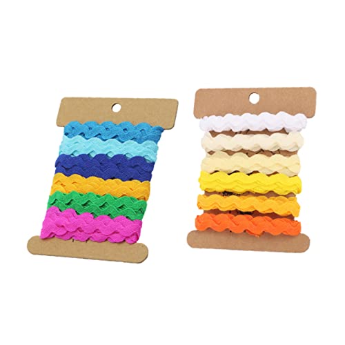 Housoutil 2Stücke Wellenrand Geschenkband Farben Für DIY Basteln Und Partydekoration Vielseitig Einsetzbar Für Hochzeiten Und Mehr von Housoutil