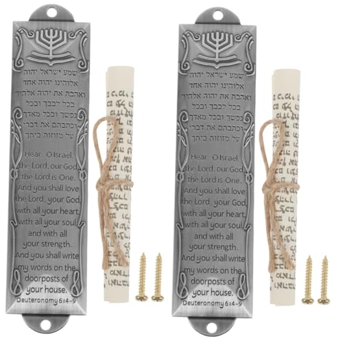 Housoutil 2 Stücke Judaica Metall Decor Gebet Chic Religiöse Tür Für Jüdische Hause Housoutil 2 Stücke Judaica Metall Decor Gebet Chic Religiöse Tür Für Jüdische Hause von Housoutil
