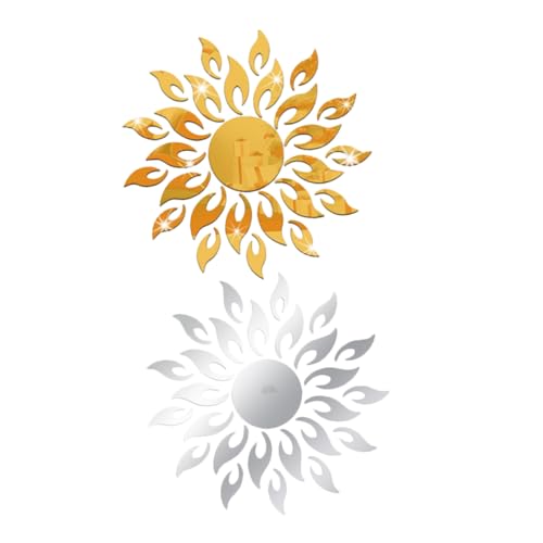Housoutil Sonnenblumen-spiegel-aufkleber 2er-set Selbstklebend Einfach Anzubringen Kein Kleber Nötig Verleiht Ihrer Heimdekoration Einen Hauch Von Natur von Housoutil