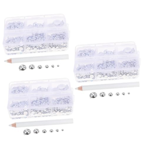 Housoutil 3 Boxen Simulierte Halbperlen mit Flachem Boden Perlen für Nageldesign DIY Bastelset Vielseitige Perlen für Schmuckherstellung und Nailart Dekoration Housoutil 3 Boxen Simulierte Halbperlen mit Flachem Boden Perlen für Nageldesign DIY Bastelset Vielseitige Perlen für Schmuckherstellung und Nailart Dekoration von Housoutil