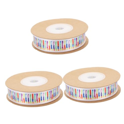 Housoutil 3 Rollen Bandbänder Verpackung Basteln Geburtstagsdekorationen Wickelband Hochzeitsgeschenk Band Für Diy Geburtstagsfeier-versorgungsband Dekorative Bänder Banddekor Polyester Housoutil 3 Rollen Bandbänder Verpackung Basteln Geburtstagsdekorationen Wickelband Hochzeitsgeschenk Band Für Diy Geburtstagsfeier-versorgungsband Dekorative Bänder Banddekor Polyester von Housoutil