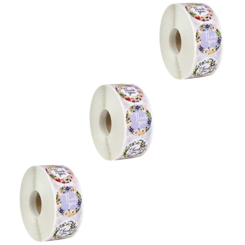 Housoutil 3 Rollen Blumenmuster Selbstklebende Dankesetiketten Runde Aufkleber für Geschenktüten Verpackungen und Dekoration für Partys Hochzeiten und Besondere Anlässe Housoutil 3 Rollen Blumenmuster Selbstklebende Dankesetiketten Runde Aufkleber für Geschenktüten Verpackungen und Dekoration für Partys Hochzeiten und Besondere Anlässe von Housoutil