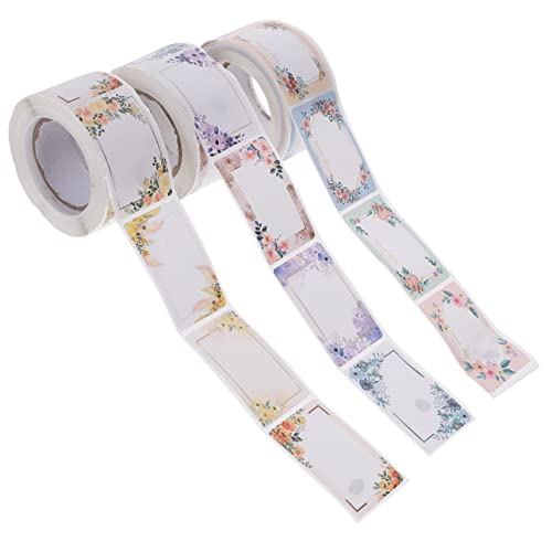 Housoutil 3 Rollen Dekorative Lebensmittelaufkleber Multifunktionale Etiketten mit Floralen Handgeschriebenen Designs Praktische Beschriftung für Flaschen und Vorratsbehälter pro Rolle Housoutil 3 Rollen Dekorative Lebensmittelaufkleber Multifunktionale Etiketten mit Floralen Handgeschriebenen Designs Praktische Beschriftung für Flaschen und Vorratsbehälter pro Rolle von Housoutil
