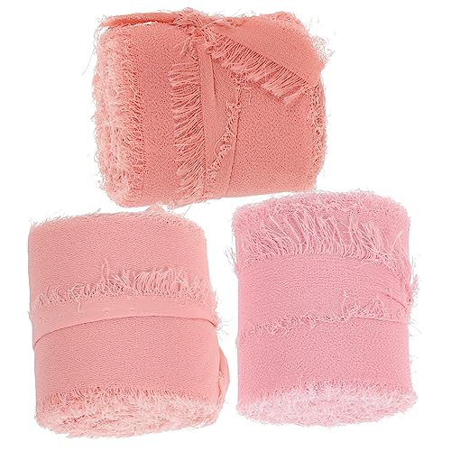 Housoutil 3 Rollen Hochwertiges Satinband Chiffon Geschenkband Rosé Candy und Blush für Hochzeiten Partydekoration Bastelprojekte und Geschenkverpackungen Housoutil 3 Rollen Hochwertiges Satinband Chiffon Geschenkband Rosé Candy und Blush für Hochzeiten Partydekoration Bastelprojekte und Geschenkverpackungen von Housoutil