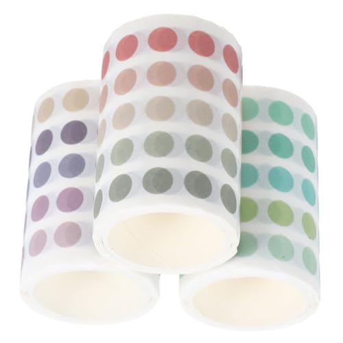 Housoutil 3 Rollen Polka Dot -Aufkleberband Washi-Punkte Maskierungsaufkleber neutrale Sticker Mini-Punkt-Aufkleber kreis aufkleber Washi-Sticker-Pad winzige Etiketten Papier Housoutil 3 Rollen Polka Dot -Aufkleberband Washi-Punkte Maskierungsaufkleber neutrale Sticker Mini-Punkt-Aufkleber kreis aufkleber Washi-Sticker-Pad winzige Etiketten Papier von Housoutil