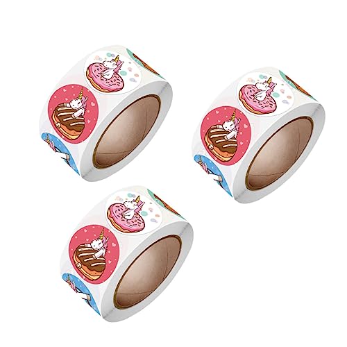 Housoutil 3 Rollen Praktische Papier Aufkleber Belohnungssticker mit Schönen Mustern für Diy Bastelprojekte und Bürobedarf zur Dekoration und Versiegelung Housoutil 3 Rollen Praktische Papier Aufkleber Belohnungssticker mit Schönen Mustern für Diy Bastelprojekte und Bürobedarf zur Dekoration und Versiegelung von Housoutil