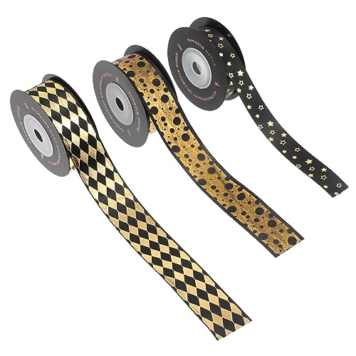 Housoutil 3 Rollen Premium Schwarzes Polyester Geschenkband für Dekoration Party Blumenstrauß DIY Langlebiges Material für Hochzeiten und Mehr Housoutil 3 Rollen Premium Schwarzes Polyester Geschenkband für Dekoration Party Blumenstrauß DIY Langlebiges Material für Hochzeiten und Mehr von Housoutil