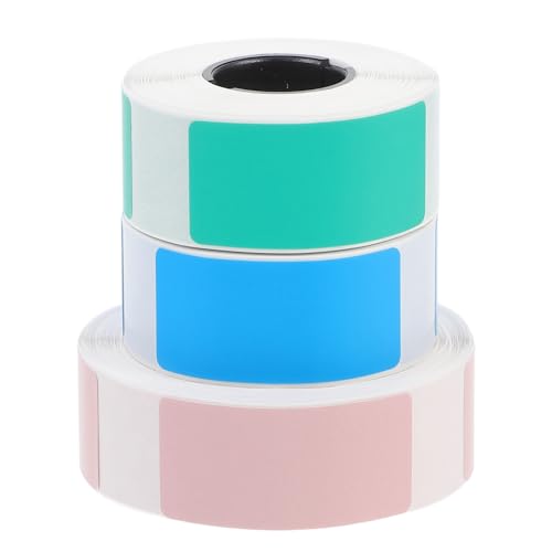 Housoutil 3 Rollen Thermoetikettenpapier für Thermodirektdrucker, selbstklebend, Versand, Geschäftsetiketten, wasserfest, ölbeständig, für Logistik und Lagerung von Housoutil
