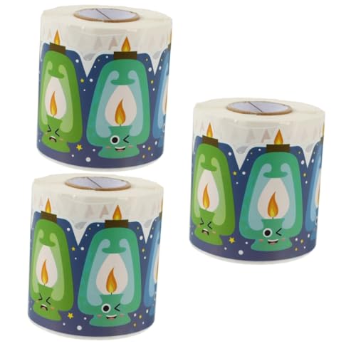 Housoutil 3 Rollen Wasserdichtes Kleberaufkleber Dekoration Grenzen-Klassenzimmer-Bulletin Kindertisch Tafelrandpapier abnehmbarer Pinnwandrand Niedlicher Pinnwandrand PVC selbstklebend Bunt von Housoutil
