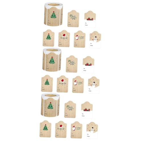 Housoutil 3 Rollen Weihnachtsaufkleber Selbstklebend Diy Geschenkaufkleber mit Weihnachtsmotiven Rechteckig Kraftpapier Geschenketiketten Beschreibbar Bunte Weihnachtsdekoration Housoutil 3 Rollen Weihnachtsaufkleber Selbstklebend Diy Geschenkaufkleber mit Weihnachtsmotiven Rechteckig Kraftpapier Geschenketiketten Beschreibbar Bunte Weihnachtsdekoration von Housoutil