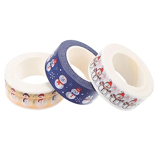 Housoutil 3 Rollen Weihnachtsdeko Aufkleber Xmas Themed Sticker Cartoon DIY Festliche Bastelpapierklebeband für Notizbücher Scrapbooking Geschenkdekoration Housoutil 3 Rollen Weihnachtsdeko Aufkleber Xmas Themed Sticker Cartoon DIY Festliche Bastelpapierklebeband für Notizbücher Scrapbooking Geschenkdekoration von Housoutil