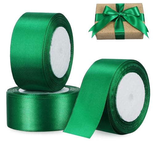 Housoutil 3 Rollen verpackung Band Quaste Rauschsperre Satinband zum Einwickeln Bänder für Handwerk Braut- seidenband ribbon breites Band doppelseitiges Satinband Polyester Green Housoutil 3 Rollen verpackung Band Quaste Rauschsperre Satinband zum Einwickeln Bänder für Handwerk Braut- seidenband ribbon breites Band doppelseitiges Satinband Polyester Green von Housoutil