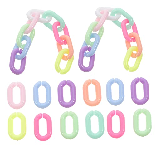 Housoutil 3 Sätze Acryl Kettenlinks Wiederverwendbare Verbindungsstücke Für Diy Bastelarbeiten C Clips Kettenhaken Für Taschen Schmuck Und Kleidungsaccessoires Bunten Farben 200 Stück * 3 von Housoutil