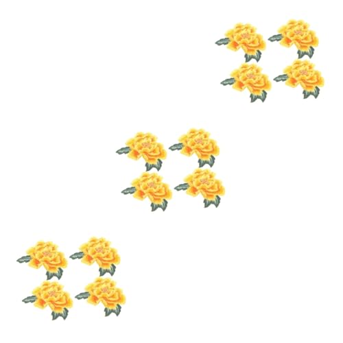 Housoutil 3 Sätze Blumenstickstätte Patch Flecken Bügelflicken Für Kleidung Flicken Für Jacken Jeans-patches Stickerei Blumen Stickerei Aufbügler Stickaufnäher Aufnähen Stoff 4 Stück * 3 von Housoutil