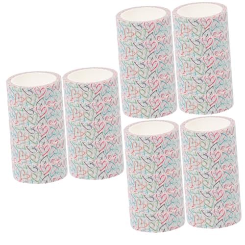 Housoutil 3 Sätze Bunte Herzmuster Klebeband Dekoratives Washi Tape Für Scrapbooking Diy Und Bastelprojekte Vielseitig Einsetzbar Und Einfach Zu Handhaben 10 Rollen * 3 von Housoutil