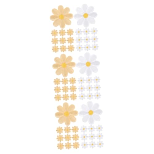 Housoutil 3 Sätze Daisy Bügelflicken Bestickte Applikationen Für Diy Kleidung Rucksäcke Hüte Zum Reparieren Und Dekorieren Von Textilien Einfach Anzubringen 20 Stück * 3 von Housoutil