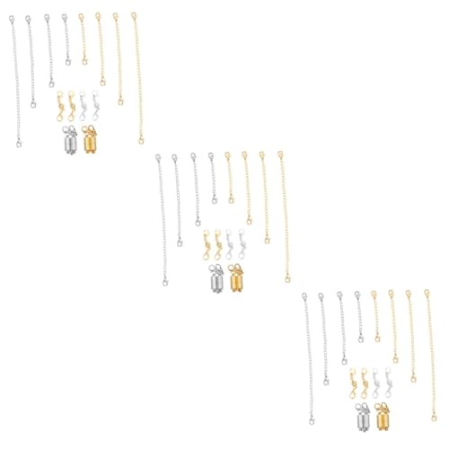 Housoutil 3 Sätze Diy Magnetverschluss Halskette Verlängerungskette mit Zylindrischem Gold Silber Magnetverschluss für Armbänder und Schmuckzubehör Housoutil 3 Sätze Diy Magnetverschluss Halskette Verlängerungskette mit Zylindrischem Gold Silber Magnetverschluss für Armbänder und Schmuckzubehör von Housoutil
