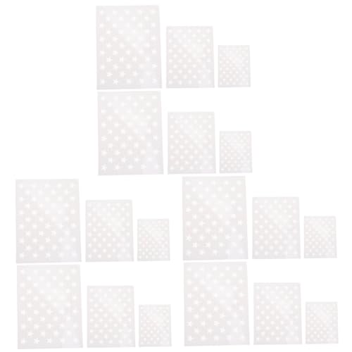Housoutil 3 Sätze Diy Teiliges Fünf Stern Schablonen Wiederverwendbare Sprühschablonen Kunststoff Für Kreative Bastelprojekte Wanddekoration Und Schulprojekte Verschiedene S 6 Blätter * 3 von Housoutil