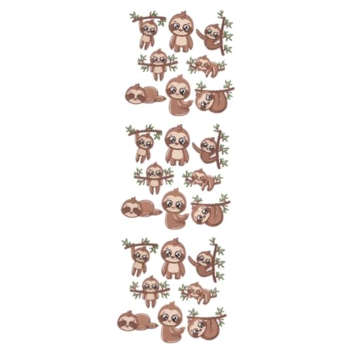 Housoutil 3 Sätze Faultier-patch Jack Patches Für Jacken Flicken Für Kleidung Stoffreparaturflicken Form Stickerei Patch Stoff Anime-patches Name Gestickte Applikationen Banner 8 Stücke * 3 von Housoutil