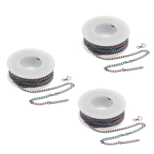 Housoutil 3 Sätze Ketten Zubehör Ketten für DIY Schmuckherstellung mit Karabinerverschluss Armbänder und Hochwertige Langlebige Materialien von Housoutil