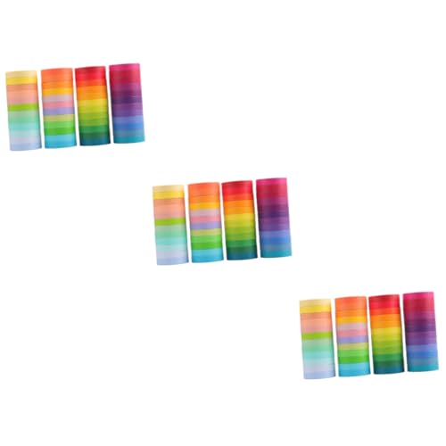 Housoutil 3 Sätze Klebeband Dekorativ Journal -aufkleber Scrapbooking Tape Aufkleber Für Scrapbooking Materialien Farben Buchband Farbiges Papierband Buntes Band Flüsterpapier 48 Rollen * 3 von Housoutil