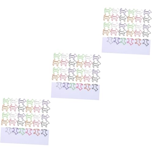 Housoutil 3 Sätze Lustige Hund Papierklammern Praktische Büroklammern Für Dokumente Kleine Büroaccessoires Für Schule Und Büro Vielseitig Einsetzbar 60pcs*3 von Housoutil