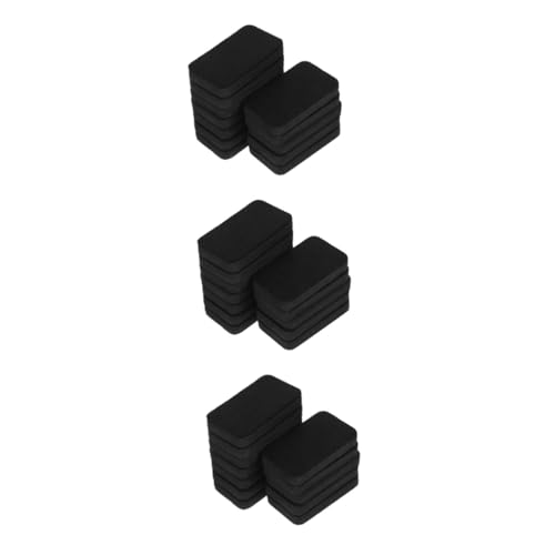 Housoutil 3 Sätze Magnetischer Tafelwischer Löschbar Tafelgitter Für Whiteboard-reinigungstool Für Klassenzimmer Whiteboard-radierer Schwarz Magnete 12 Stück * 3 von Housoutil