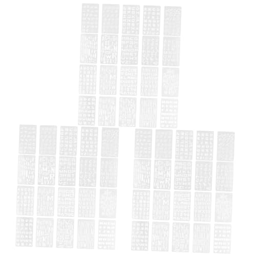 Housoutil 3 Sätze Malvorlage Groß Kunsthandwerk Kursive Schablonenbuchstaben Klein Alphabet-vorlage Dekorative Malschablonen Journal -schablone Briefvorlage Das Haustier Weiß 20 Blätter * 3 von Housoutil