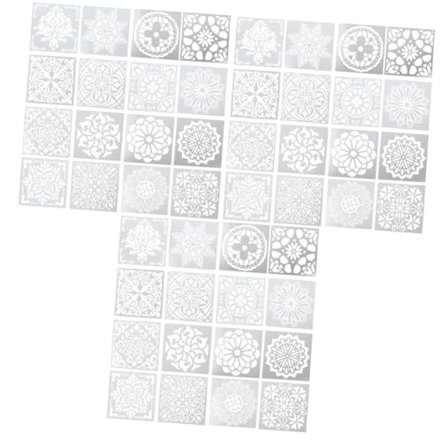 Housoutil 3 Sätze Malvorlage Schablone Malerei Formen Zum Zeichnen Von Mandalas Mandala-kunst-vorlage -mandala-werkzeuge Wiederverwendbares Mandala Das Haustier 16 Stück * 3 von Housoutil